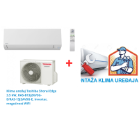 Klima uređaj Toshiba Shorai Edge 3.5 kW, RAS-B13J2KVSG-E/RAS-13J2AVSG-E, Inverter, mogućnost WiFi SA MONTAŽOM